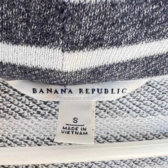 Banana Republic Womens Terry Cloth Sweater Size Small Striped Popover Fisherman - Picture 2 of 10